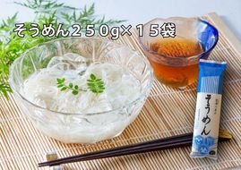 【乾麺】碧海の恵み そうめん 愛知県産 徳用セット3.75kg(250g×15袋) H008-227