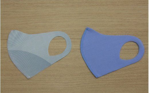 フィット感抜群！水着素材のクロッツマスク2枚ブルー系【子ども用】_1556R