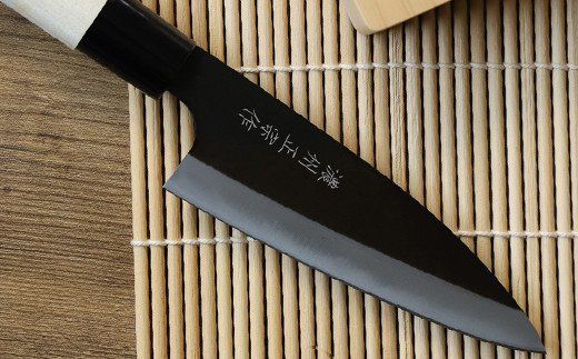 H6-124 濃州正宗作 鋼和包丁 幅広小包丁 135mm