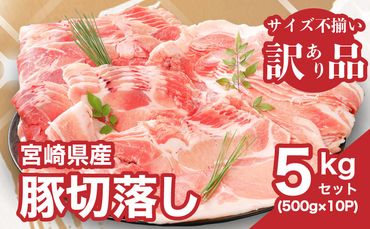 【訳あり】宮崎県産豚切り落とし5kg(500g×10パック) K16_0055_2