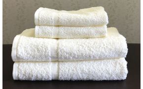 099H3647 泉州タオルＪＯＹバス＆フェイス４枚セット（スノーホワイト）【泉州タオル 国産 吸水 普段使い 無地 シンプル 日用品 家族 ファミリー】