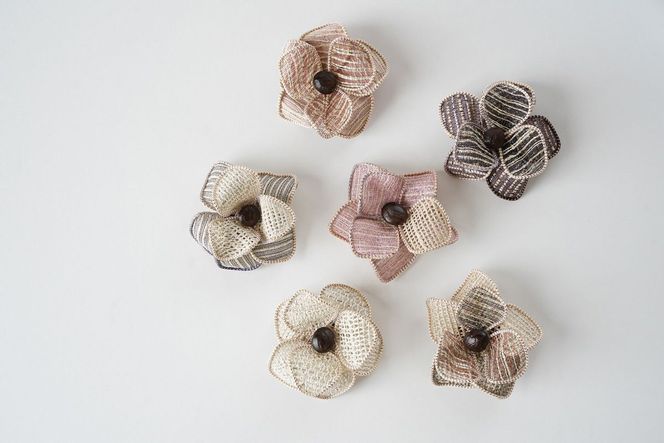 丹後の藤布　ブローチ「吉祥藤華」　FY00045