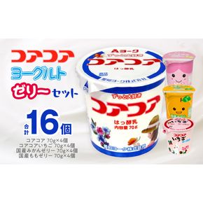 愛知ヨーク　コアコアヨーグルト＆国産ゼリーセット　16個入　ヨーグルト ゼリー デザート 国産果汁 詰め合わせ 健康 給食 保育園 幼稚園 小学校 中学校 支援学校 病院 高齢者施設［108A04］