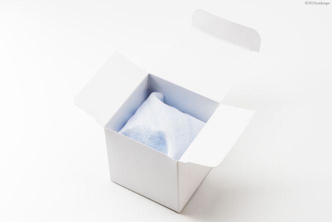 グラス ぐい呑み「ゆら」とやまブルーSORA [GLASS FACTORY K's studio 富山県 舟橋村 57050118] 食器 盃 酒器 手作り ガラス 工芸品 ガラス工房 冷酒