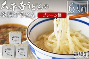 ＜太平寺うどんの釜揚げうどん プレーン麺（6人前）＞翌月末迄に順次出荷【c965_th_x2】