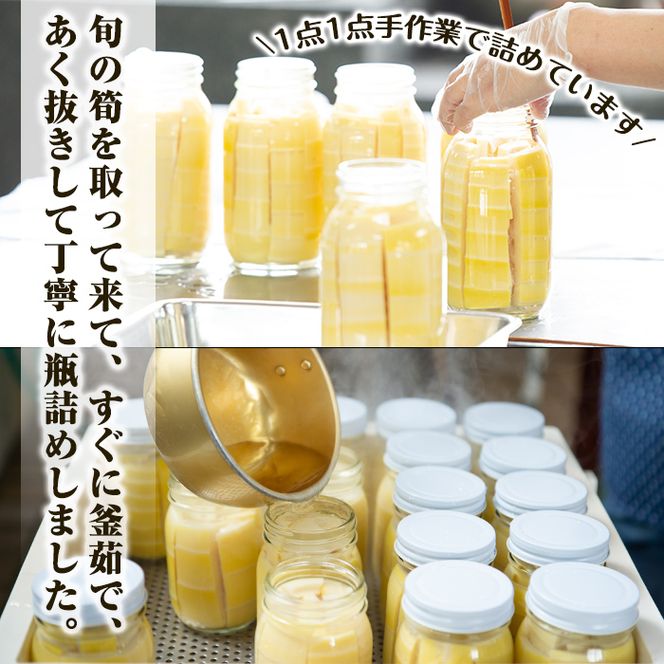 a530 《先行予約受付中！2026年6月以降順次発送予定》数量限定！黄金北山筍(小)250g×6本合計約1.5kg【北山校区コミュニティ協議会】姶良市 国産 たけのこ タケノコ 小分け 瓶詰め 水煮 野菜