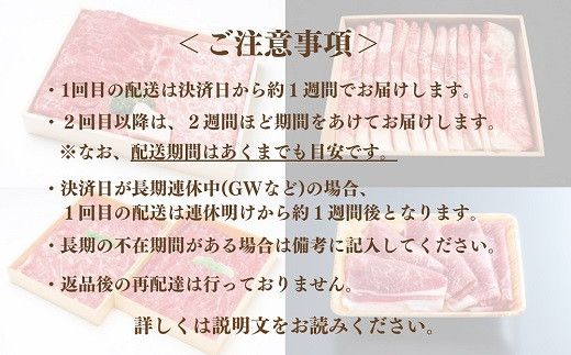 KA-05 牛すき定期便 全4回 モモ ロース ブリスケ 食べ比べ スライス