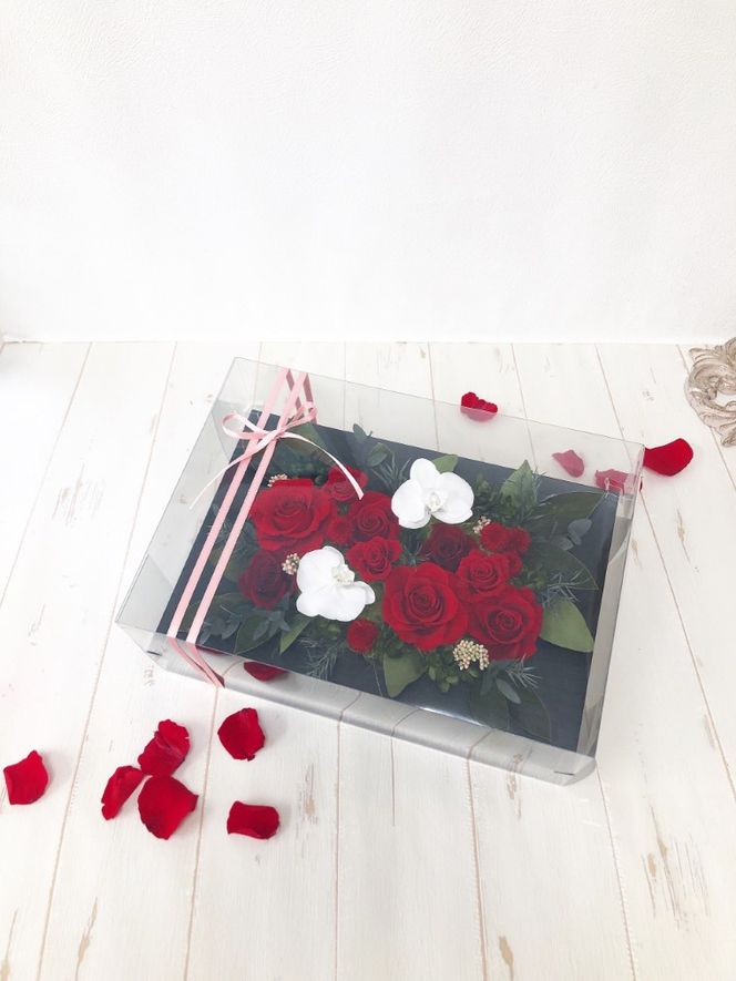 AJ071-1 プリザーブドフラワーアレンジ【ルージュ】春日部市 シュガーパイン