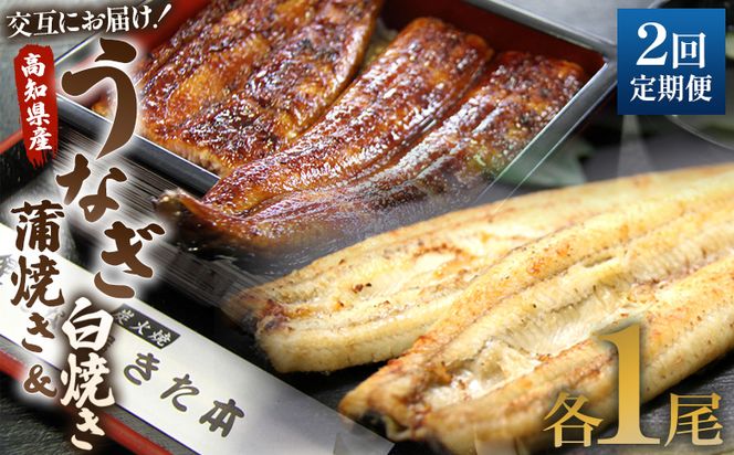 国産 うなぎ 定期便 2回 うなぎ蒲焼き&白焼き120g 1尾(無頭) 交互にお届け 魚介 国産 海鮮 魚 かばやき 鰻 惣菜 おかず お手軽 しらやき 加工品 加工食品 冷凍 Wun-0043