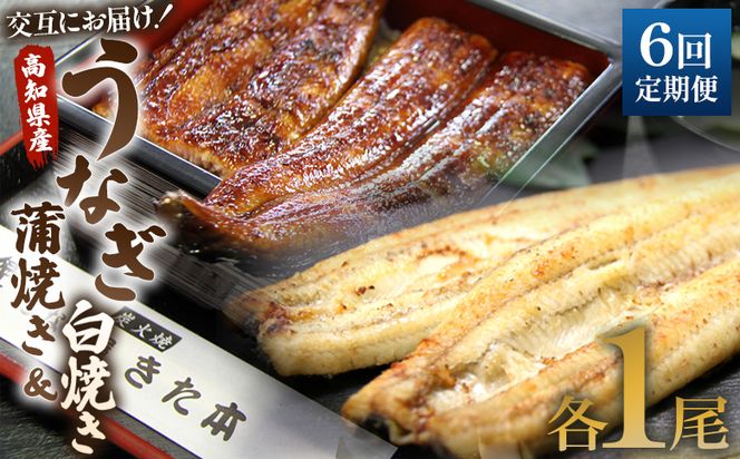 国産 うなぎ 定期便 6回 うなぎ蒲焼き&白焼き120g 1尾(無頭) 交互にお届け 魚介 国産 海鮮 魚 かばやき 鰻 惣菜 おかず お手軽 しらやき 加工品 加工食品 冷凍 Wun-0045