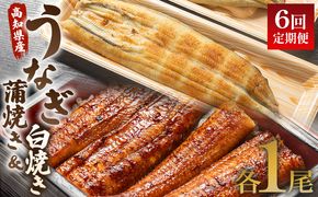 うなぎ 定期便 6回 うなぎ 蒲焼き 白焼き セット 120g 各1尾(無頭) 魚介 国産 海鮮 魚 かばやき 鰻 ウナギ 惣菜 おかず お手軽 しらやき 加工品 加工食品 冷凍  Wun-0053