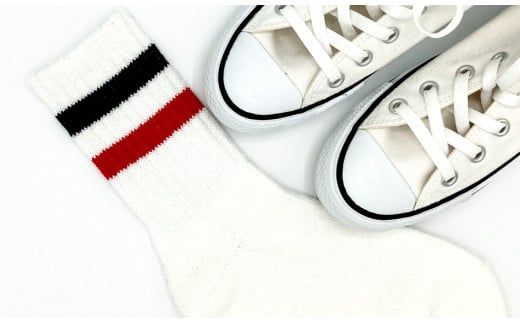 80sたのしもっ！ローゲージ足底パイルスケーターソックス　無地（ブラック）1足・ボーダー2足セット