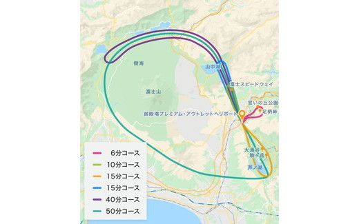ヘリコプター　遊覧ギフトチケット（40分）◇｜観光 体験 クルーズ クルージング 御殿場市
