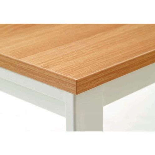 MTKTミーティングテーブル 幅120（2.天板ブラウン×脚部ホワイト） ミーティング 打ち合わせ 作業机 家具 テーブル 愛西市 / タック株式会社 [AEAH013-2]