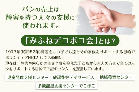 fukufuku生食パン 1.5斤(1本) NPO法人みふねデコボコ会 《60日以内に出荷予定(土日祝除く)》食パン パン 冷凍 送料無料---sm_fdkbkpan_60d_21_9500_1i---