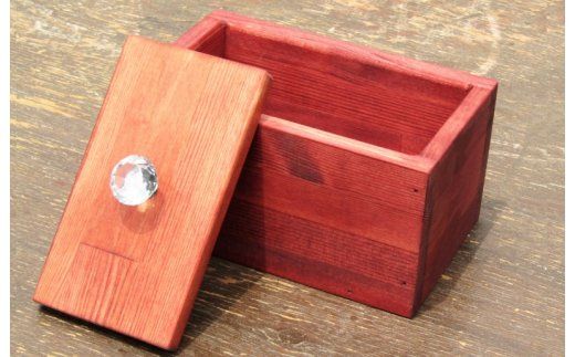 099H2093 手作り木製マスクストッカー「マホガニー」クリスタルノブ仕様