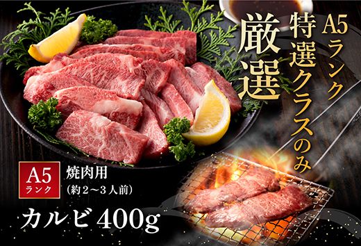 近江牛A5ランクカルビ焼肉用【400g】【DG04U】