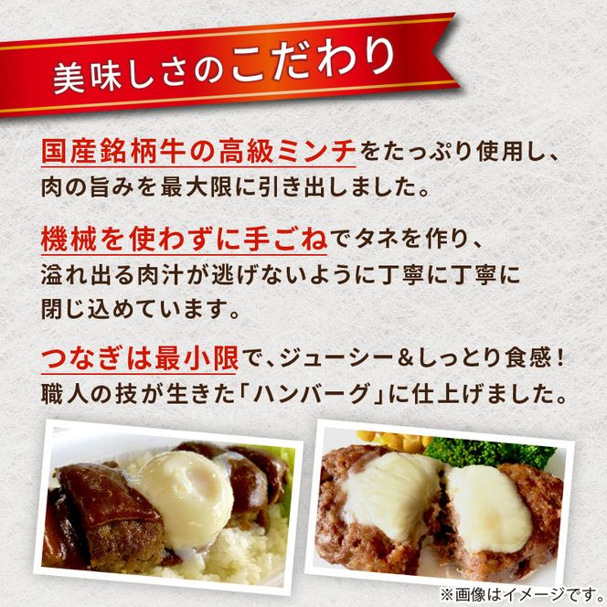 お肉屋さんの手作り「ハンバーグ」(銘柄牛ミンチ使用)《 美味しい ハンバーグ 冷凍 手作り 国産牛 職人 鉄板焼 特上ハンバーグ 惣菜 小分け 簡単調理 こだわり 》【2401I07313】