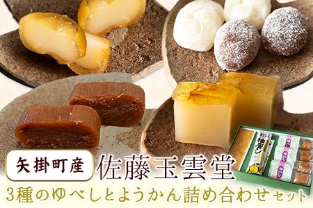 3種のゆべしとようかん詰め合わせ 佐藤玉雲堂 岡山県矢掛町 柚子 ようかん 和菓子 スイーツ デザート[30日以内に出荷予定(土日祝除く)]---osy_sato3syu_30d_24_18000_5i---