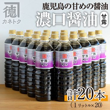 濃口醤油(1L×20本)国産 調味料 大豆 しょうゆ しょう油 詰め合わせ【佐賀屋醸造店】a-47-1