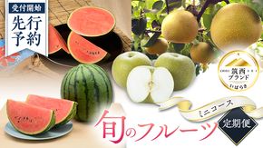 【 筑西ブランド 認証品 】 旬のフルーツ 定期便 ( ミニコース ) 2026年産 先行予約 JA 幸水 豊水 こだまスイカ 黒こだま ピノ・ガール 果物 フルーツ なし 和梨 小玉すいか 小玉 すいか スイカ [AE013ci]