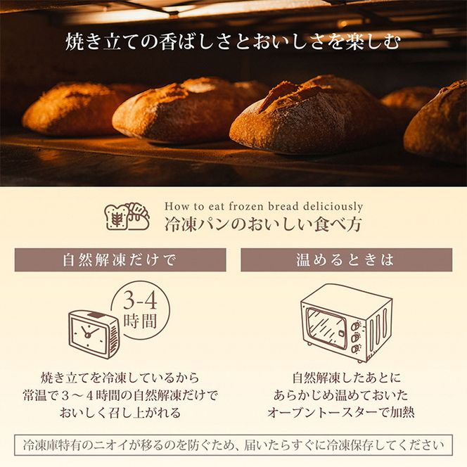 3回定期便 天然酵母 パン セット(食パン×2種・バケット×1種