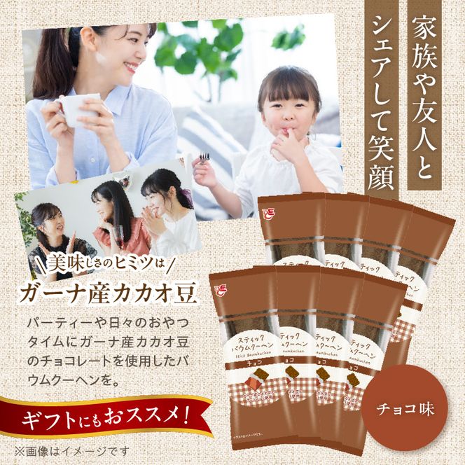 エースベーカリー　スティックバウムクーヘン　チョコ味　8本入［134T09］