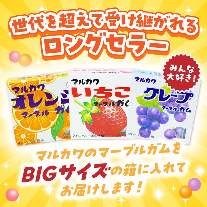 丸川製菓　ビッグサイズマーブルガム　3種詰合せ［134T16］