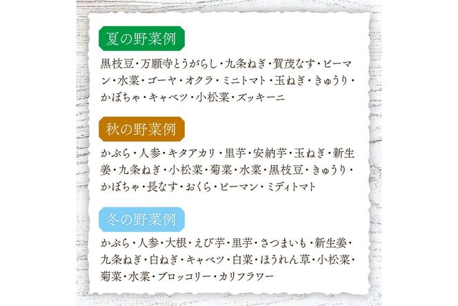 【定期便4回】直売所直送 「京都・京丹後産 季節の野菜」お任せ詰め合わせBOX（5品） 春夏秋冬定期便4回 食べ方・レシピ付き　JA00058