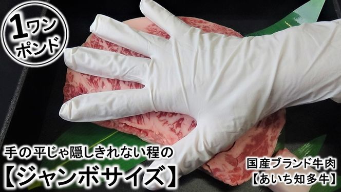 デカっ!ブランド牛ロース【ワンポンドステーキ】シェアして食べよう!!◇ ※北海道・沖縄・離島の方は量が異なりますので、下記内容量欄で確認してください。