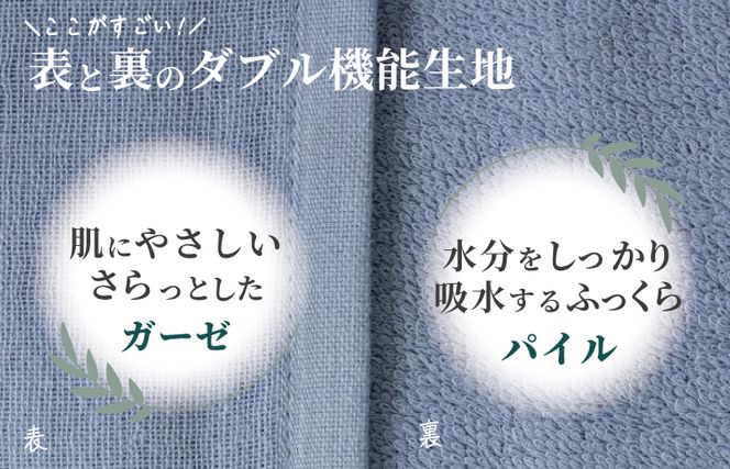 099H1550 速乾 コンパクト フェイスタオル 7枚セット（スモークブルー）【泉州タオル 国産 吸水 普段使い シンプル 日用品】