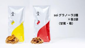 soi グラノーラ２種×各２袋（甘蕉・苺） 232238_PP30-PR