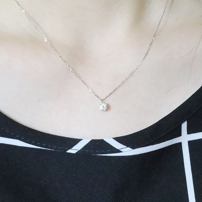 プラチナ　0.3ct up 　6本爪　ペンダント　BQ-29 