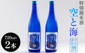 土佐宇宙深海酒 特別純米酒 空と海 720ml×2本 - 日本酒 辛口 国産 高知県産 お酒 酒 おさけ セット gs-0151