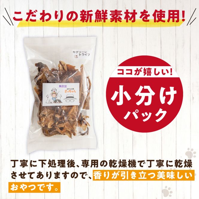 犬猫用 無添加おやつジャーキー 牛グリーントライプ（肉）［143O24］