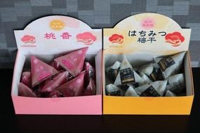 紀州南高梅 はちみつ梅干＆桃の梅干（テトラピロー）各12個入り【US11】 303446_CB90008