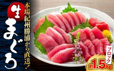 【定期便全3回】生まぐろの本場紀州勝浦から直送！ 生メバチマグロ 約1.5kg（1カ月に1回お届け）（全3ヵ月） 303446_CZ90006