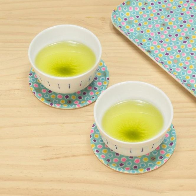 タツクラフト 友禅和紙コースター 5枚セット 桜 金平糖 水色 【Tk343】 303446_DA90140VC08