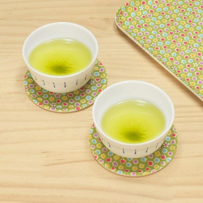 タツクラフト 友禅和紙コースター 5枚セット 桜 金平糖 緑 【Tk344】 303446_DA90140VC09