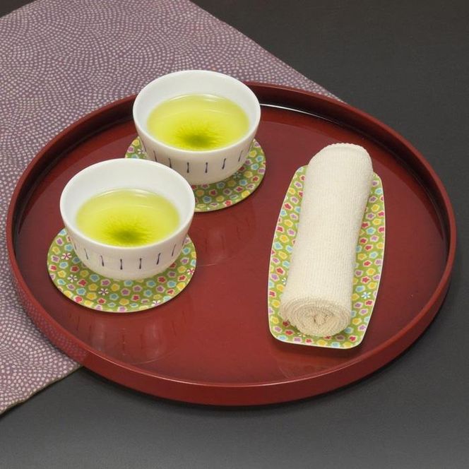 タツクラフト 友禅和紙コースター 5枚セット 桜 金平糖 緑 【Tk344】 303446_DA90140VC09