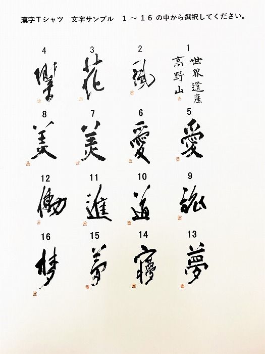 文化功労者 尾崎邑鵬 揮毫  漢字Tシャツ　Sサイズ（15.夢） 303446_WB001VC15