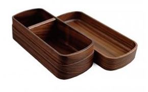 ◇銘木弁当箱 ウォルナット ナノコート【TN11】 303446_XB09