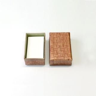 柿渋塗 四つ目箱 名刺サイズ4色布付セット【TN89】 303446_XB51