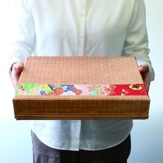 柿渋塗 四つ目箱 A4サイズ 柿渋布付【TN100】 303446_XB59