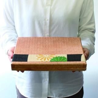 柿渋塗 四つ目箱 便せんサイズ 柿渋布付【TN83】 303446_XB63