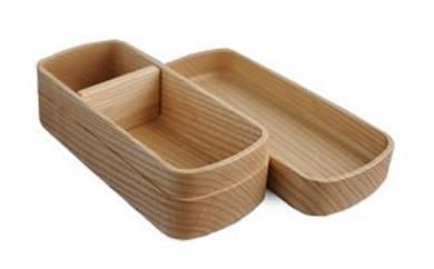 銘木弁当箱 ホワイトアッシュ ナノコート【TN13】 303446_XB90077