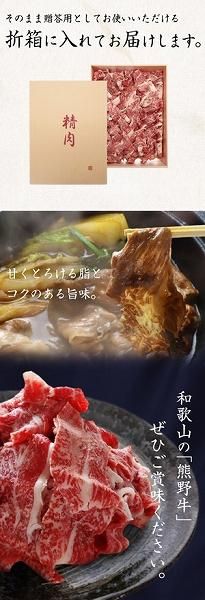 熊野牛 A4以上 霜降り 赤身 こま切れ 500g 303446_XF91053