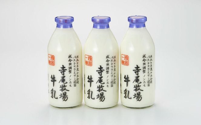 寺尾牧場のこだわり濃厚牛乳（ノンホモ牛乳）3本セット（900ml×3本）［TM155］ 303446_XH001