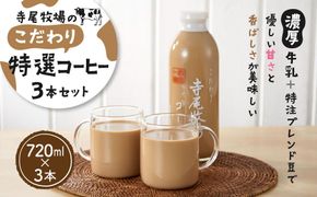 寺尾牧場のこだわり特製コーヒー3本セット（720ml×3本）［TM156］ 303446_XH002