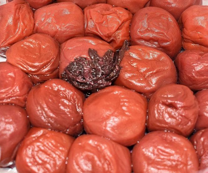 高級南高梅うす塩・しそ漬梅計800g入 紀州塗箱 網代模様仕上 【SW74】 303446_XJ044